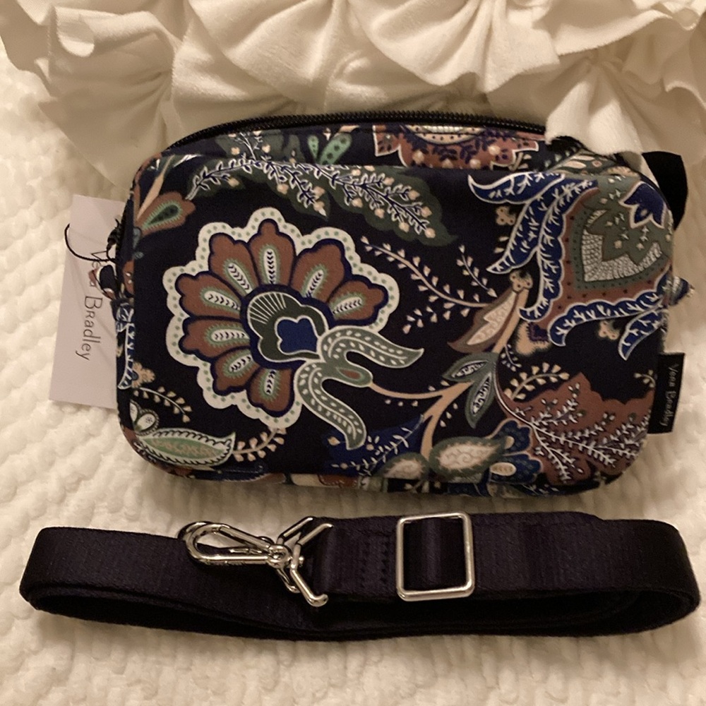 Vera Bradley Convertible Crossbody Pouch Java Navy Camo